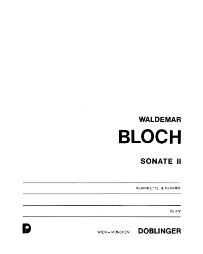 Sonata II — Waldemar Bloch