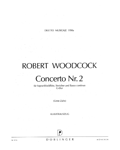 Concerto No. 2 in G major — Robert Woodcock