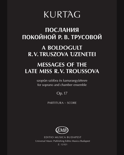 Messages of the late Miss R. V. Troussova — 库尔塔格