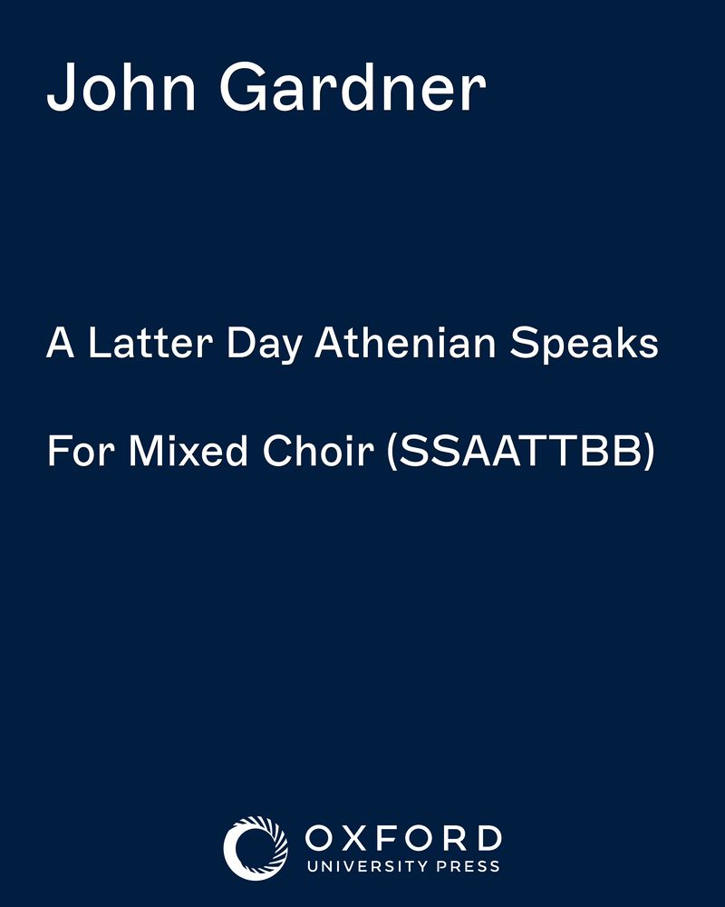A Latter Day Athenian Speaks — John Gardner