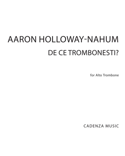 De ce trombonesti? — Aaron Holloway-Nahum