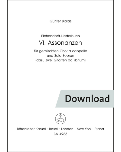 Assonanzen for Mixed Choir a cappella and Solo Soprano no. 6 — Günter Bialas
