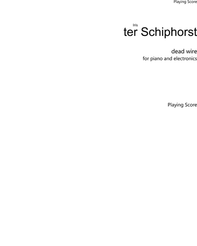 Dead Wire — Iris ter Schiphorst