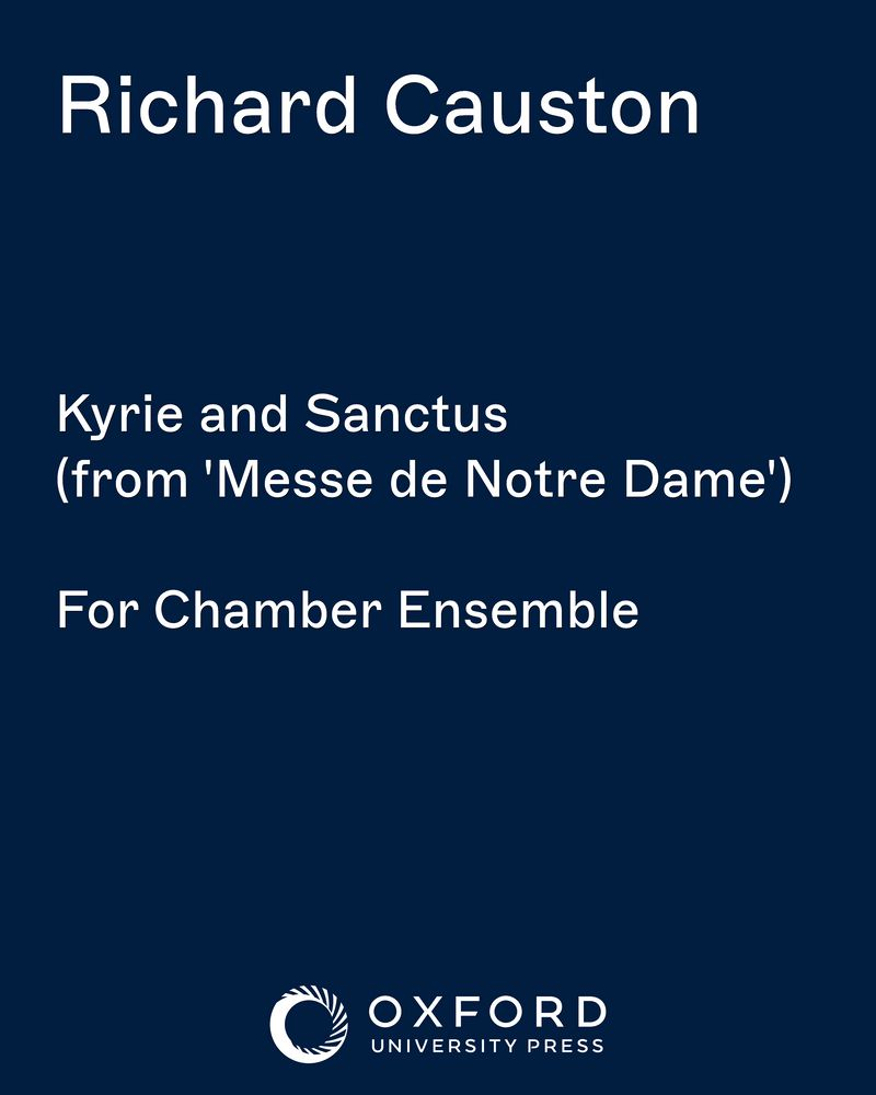 Kyrie and Sanctus (from 'Messe de Notre Dame') — Richard Causton