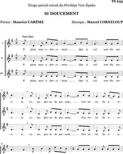 Si doucement — Marcel Corneloup