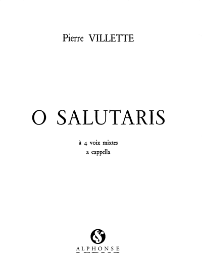 O Salutaris Hostia Op. 21 — Pierre Villette