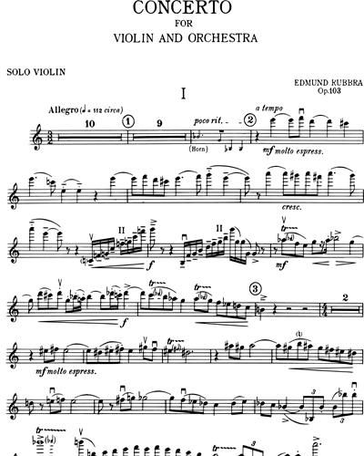 Concerto for Violin and Orchestra, op. 103 — 埃德蒙·鲁布拉