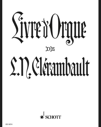 Livre d' Orgue — Louis-Nicolas Clérambault