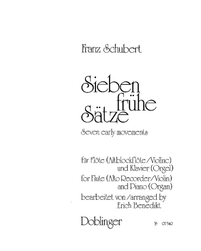 Seven Early Movements — Franz Schubert