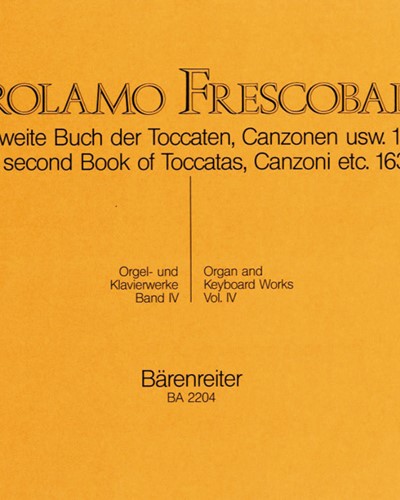 Das zweite Buch der Toccaten, Canzonen usw. 1637 — 弗雷斯科巴尔迪
