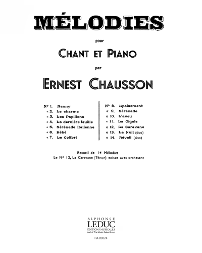 Mélodies pour Chant et Piano — 肖松