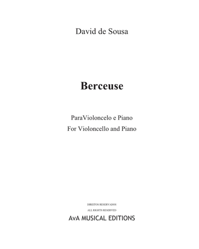 Berceuse "À minha querida Mãe" — David de Sousa