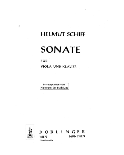 Sonata — Helmut Schiff