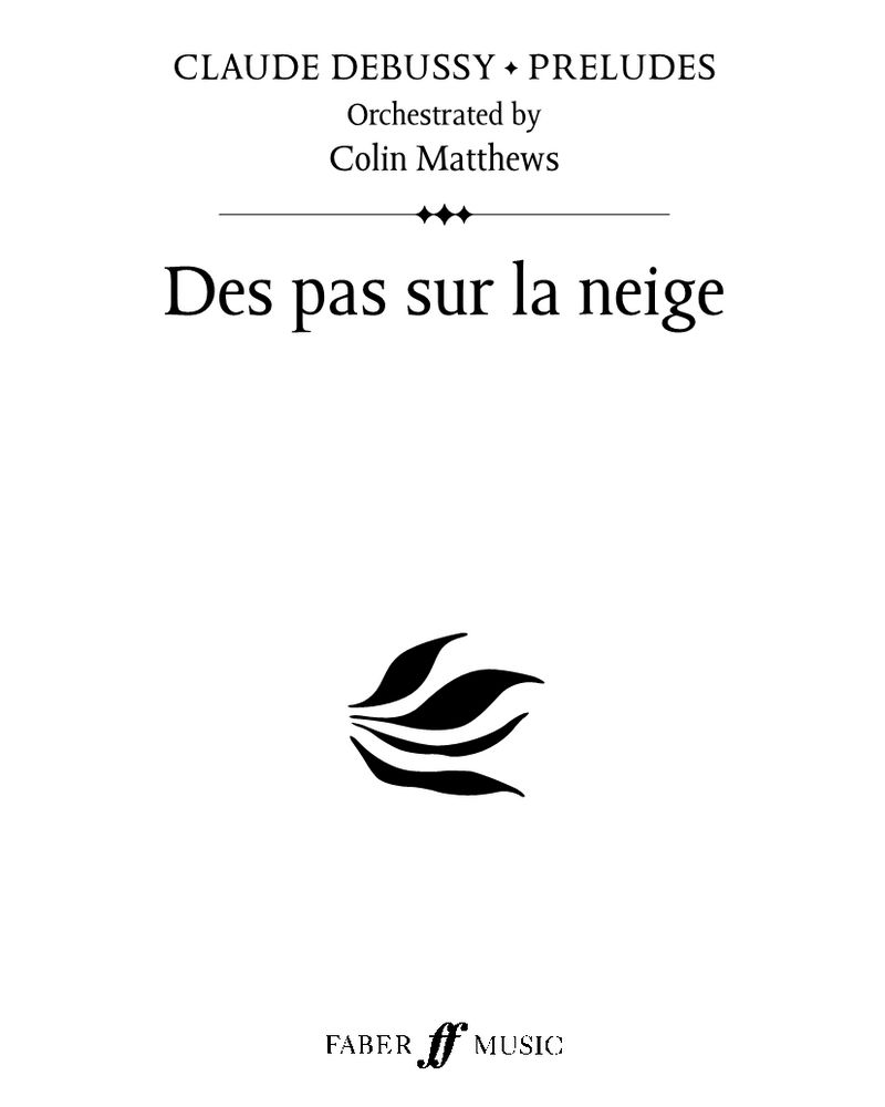 Des Pas sur La Neige — 德彪西