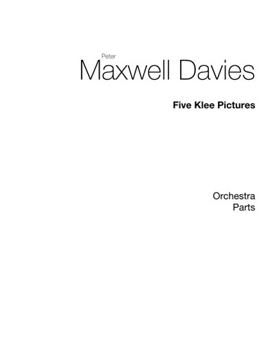 Five Klee Pictures — 马克斯韦尔·戴维斯