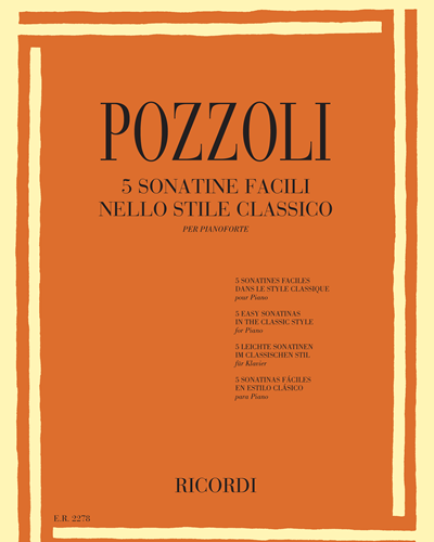 5 Sonatine facili nello stile classico — Ettore Pozzoli