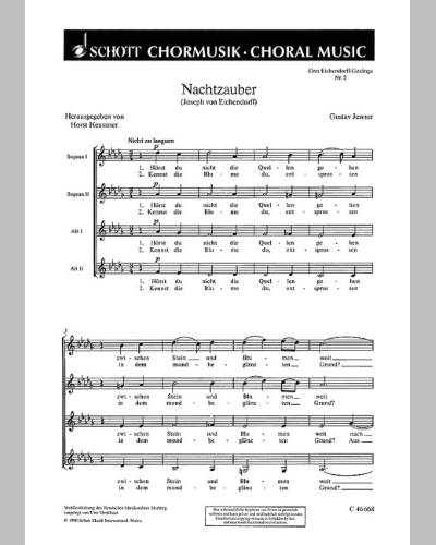 Drei Eichendorff-Gesänge — Gustav Jenner