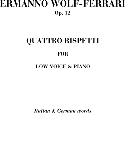 Quattro rispetti, op. 12 — 沃尔夫-费拉里