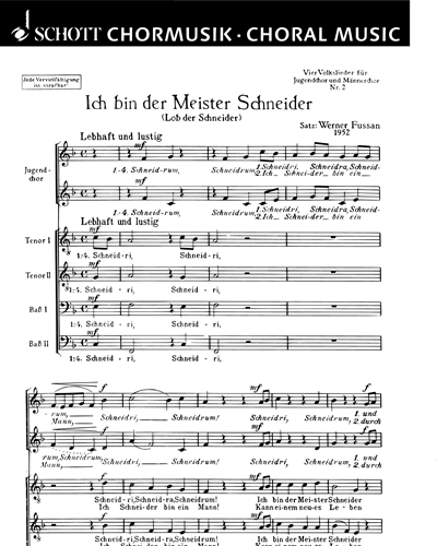 Vier Volkslieder — Werner Fussan
