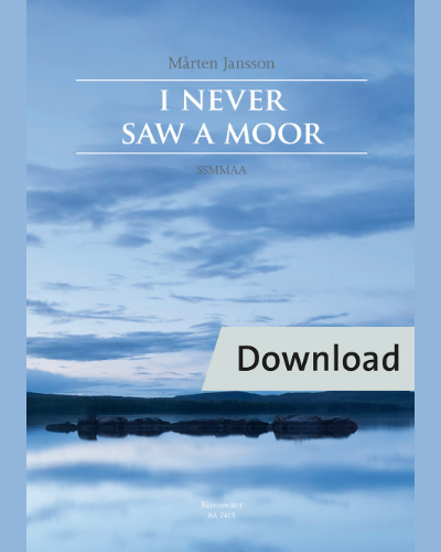 I Never Saw a Moor — Jansson Mårten