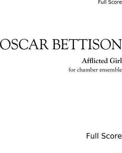 Afflicted Girl — Oscar Bettison
