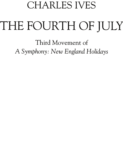 The Fourth of July — 艾夫斯