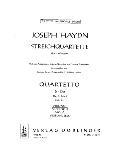 String Quartet in E-flat major, op. 1/2 — 海顿