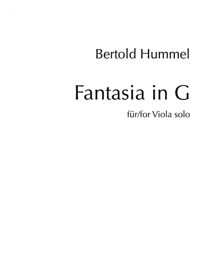 Fantasia in G, op. 77d — Bertold Hummel