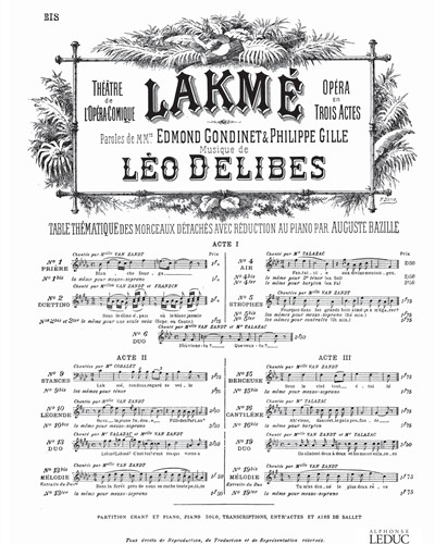 Berceuse No. 15 Bis (from 'Lakmé') — 德里布