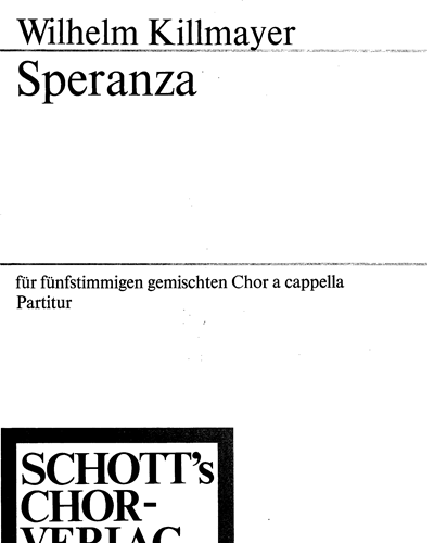 Speranza — Wilhelm Killmayer