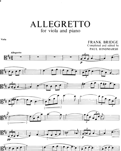 Allegretto for Viola and Piano — 弗兰克·布里奇