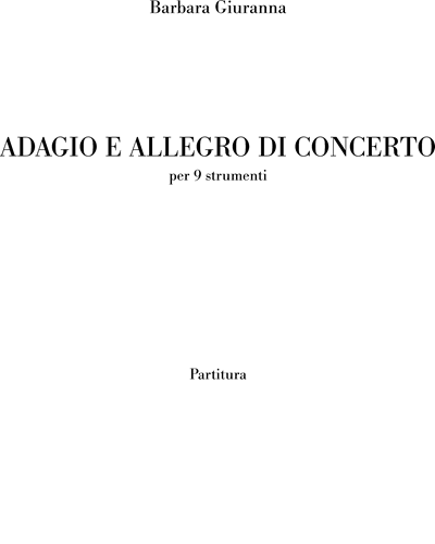 Adagio e Allegro di concerto — Elena Barbara Giuranna