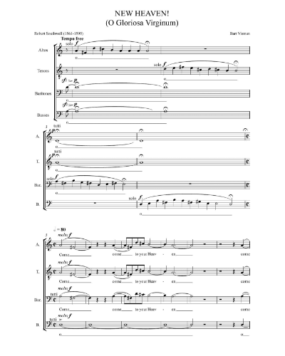 New Heaven! (O Gloriosa Virginium) — Bart Visman