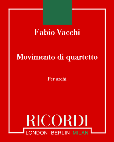 Movimento di quartetto - Per archi — Fabio Vacchi