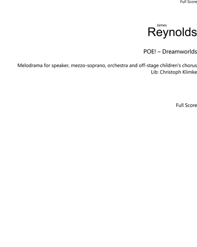 POE! – Dreamworlds — James Reynolds