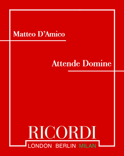 Attende Domine — Matteo d'Amico
