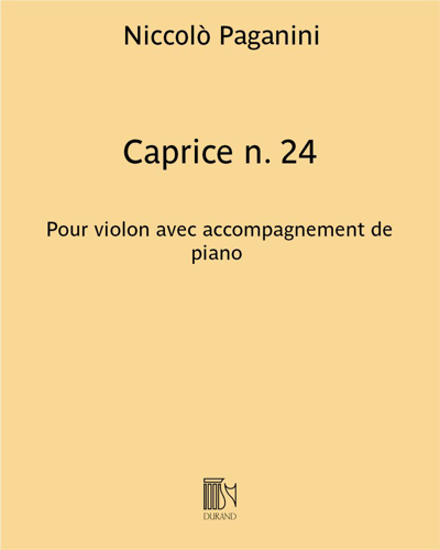 Caprice No. 24, op. 1 no. 24 — 帕格尼尼