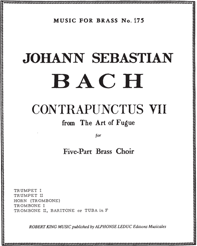 Contrapunctus VII (from 'The Art of Fugue') — 巴赫