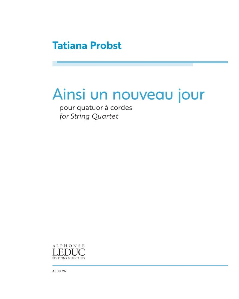 Ainsi un nouveau jour — Tatiana Probst