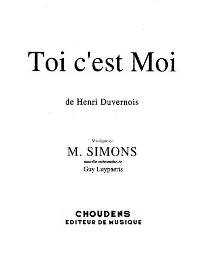 Toi c'est moi — Moisés Simons