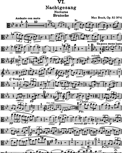 Nachtgesang, op. 83 no. 6 — 布鲁赫