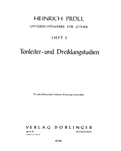 Teaching Works for Zither, op. 3 — Heinrich Pröll