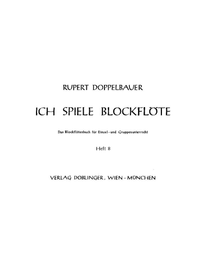 I Play the Recorder, Vol. 8 — Rupert Doppelbauer