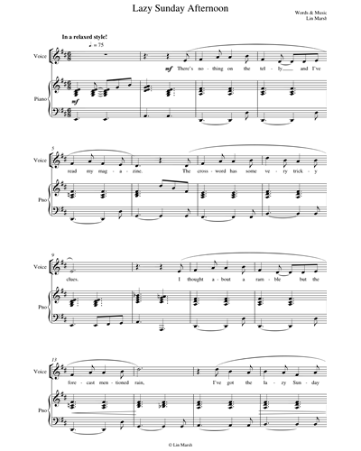 Lazy Sunday Afternoon — Lin Marsh