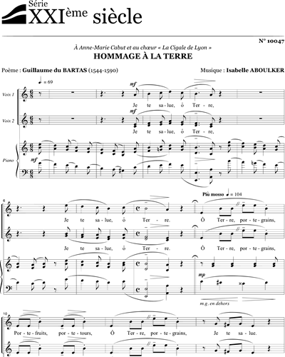 Hommage à la terre — Isabelle Aboulker