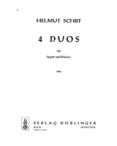 Four Duos — Helmut Schiff