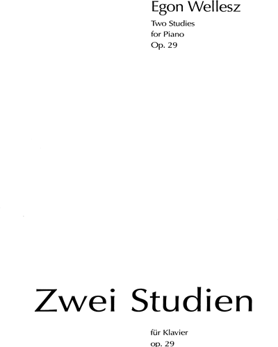Two Etudes, op. — 埃贡·韦勒斯