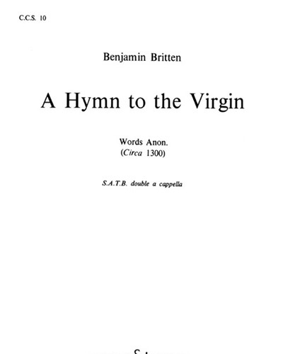 A Hymn to the Virgin — 布里顿