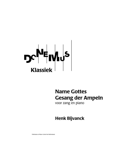 Name Gottes — Henk Bijvanck