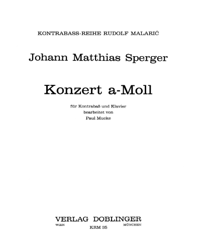 Concerto No. 3 in A minor — Johannes Matthias Sperger
